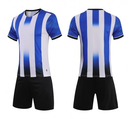 1602 Customize Team Blue Soccer Jersey Kit(Shirt+Short)