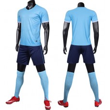 1606 Customize Team Blue Soccer Jersey Kit(Shirt+Short)