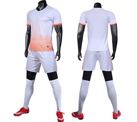 1606 Customize Team White Soccer Jersey Kit(Shirt+Short)