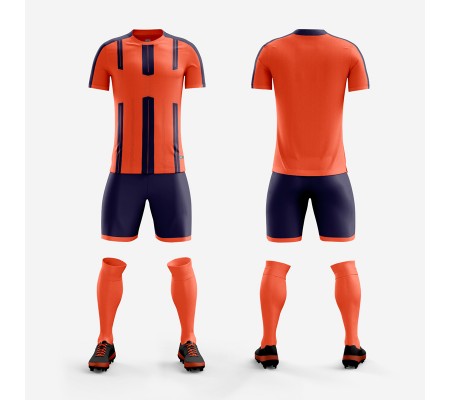 1608 Customize Team Orange Soccer Jersey Kit(Shirt+Short)