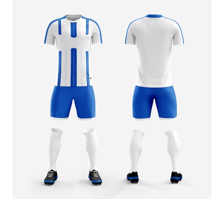 1608 Customize Team White Soccer Jersey Kit(Shirt+Short)