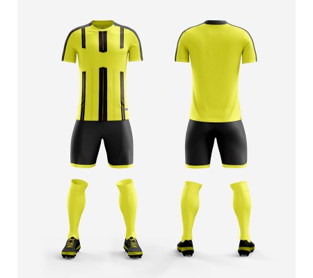 1608 Customize Team Yellow Soccer Jersey Kit(Shirt+Short)