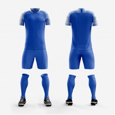 1609 Customize Team Blue Soccer Jersey Kit(Shirt+Short)