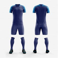 1609 Customize Team Dark Blue Soccer Jersey Kit(Shirt+Short)