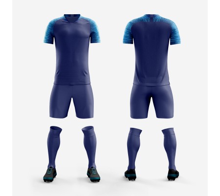 1609 Customize Team Dark Blue Soccer Jersey Kit(Shirt+Short)