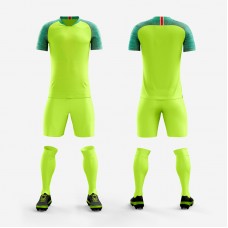 1609 Customize Team Green Soccer Jersey Kit(Shirt+Short)