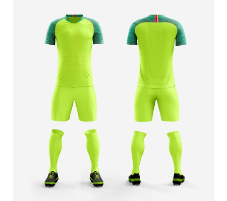 1609 Customize Team Green Soccer Jersey Kit(Shirt+Short)