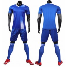 1611 Customize Team Blue Soccer Jersey Kit(Shirt+Short)