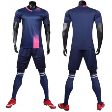 1611 Customize Team Dark Blue Soccer Jersey Kit(Shirt+Short)