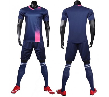 1611 Customize Team Dark Blue Soccer Jersey Kit(Shirt+Short)