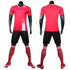 1611 Customize Team Red Soccer Jersey Kit(Shirt+Short)