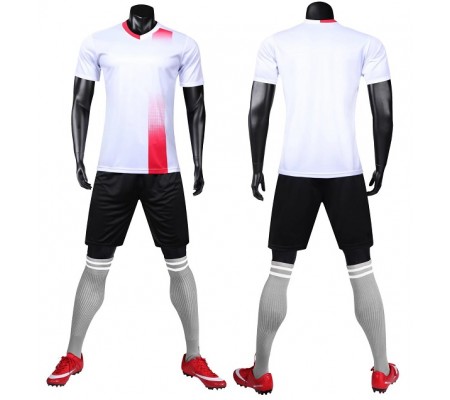 1611 Customize Team White Soccer Jersey Kit(Shirt+Short)