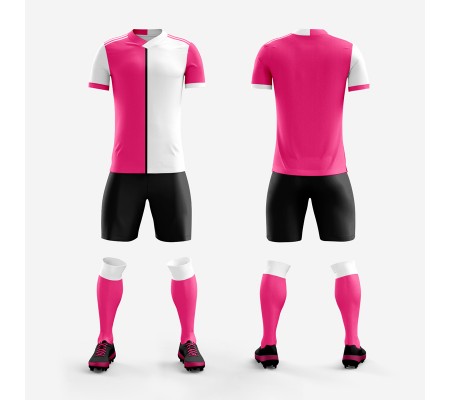 1701 Customize Team Pink Soccer Jersey Kit(Shirt+Short)