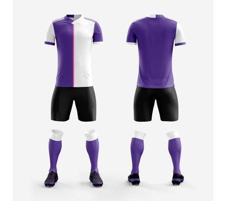 1701 Customize Team Purple Soccer Jersey Kit(Shirt+Short)