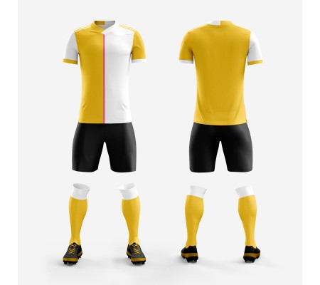 1701 Customize Team Yellow Soccer Jersey Kit(Shirt+Short)