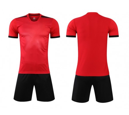 1703 Customize Team Red Soccer Jersey Kit(Shirt+Short)