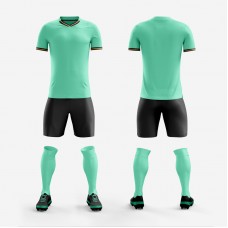 1704 Customize Team Green Soccer Jersey Kit(Shirt+Short)