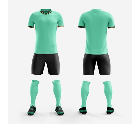 1704 Customize Team Green Soccer Jersey Kit(Shirt+Short)