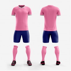 1704 Customize Team Pink Soccer Jersey Kit(Shirt+Short)