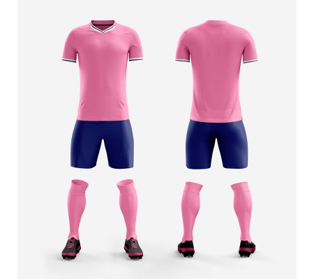 1704 Customize Team Pink Soccer Jersey Kit(Shirt+Short)