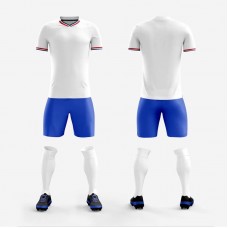 1704 Customize Team White Soccer Jersey Kit(Shirt+Short)