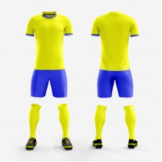 1704 Customize Team Yellow Soccer Jersey Kit(Shirt+Short)