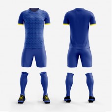 1705 Customize Team Blue Soccer Jersey Kit(Shirt+Short)