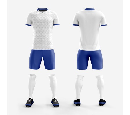 1705 Customize Team White Soccer Jersey Kit(Shirt+Short)