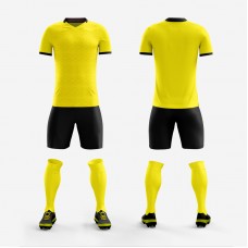 1705 Customize Team Yellow Soccer Jersey Kit(Shirt+Short)