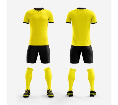 1705 Customize Team Yellow Soccer Jersey Kit(Shirt+Short)