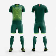 1708 Customize Team Green Soccer Jersey Kit(Shirt+Short)