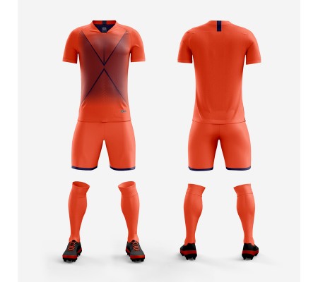 1708 Customize Team Orange Soccer Jersey Kit(Shirt+Short)