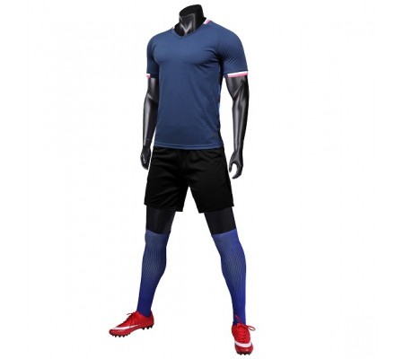 1901 Customize Team Dark Blue Soccer Jersey Kit(Shirt+Short)