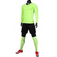 1901 Customize Team Green Long Sleeve Soccer Jersey Kit(Shirt+Short)