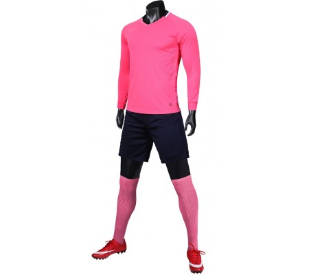 1901 Customize Team Pink Long Sleeve Soccer Jersey Kit(Shirt+Short)