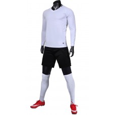 1901 Customize Team White Long Sleeve Soccer Jersey Kit(Shirt+Short)