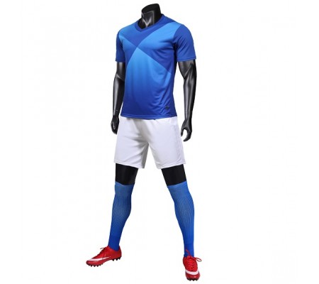 1902 Customize Team Blue Soccer Jersey Kit(Shirt+Short)