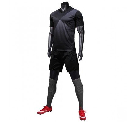 1902 Customize Team Black Soccer Jersey Kit(Shirt+Short)