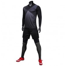 1902 Customize Team Black Long Sleeve Soccer Jersey Kit(Shirt+Short)