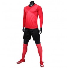 1902 Customize Team Red Long Sleeve Soccer Jersey Kit(Shirt+Short)