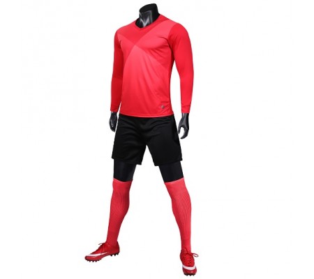 1902 Customize Team Red Long Sleeve Soccer Jersey Kit(Shirt+Short)