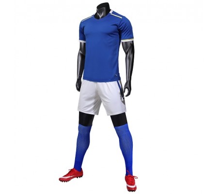 1904 Customize Team Blue Soccer Jersey Kit(Shirt+Short)