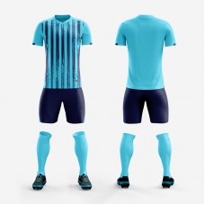 1906 Customize Team Blue Soccer Jersey Kit(Shirt+Short)