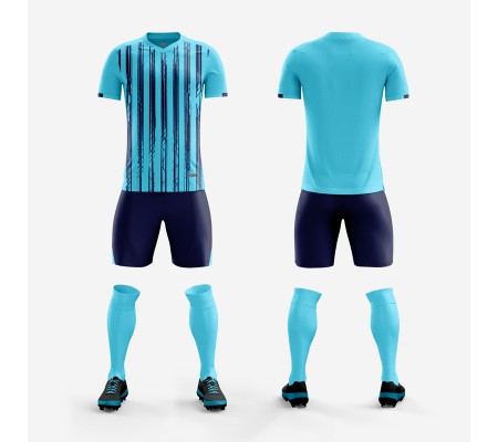 1906 Customize Team Blue Soccer Jersey Kit(Shirt+Short)