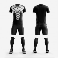 1907 Customize Team Black Soccer Jersey Kit(Shirt+Short)