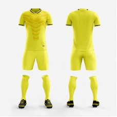 1907 Customize Team Yellow Soccer Jersey Kit(Shirt+Short)