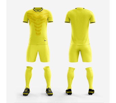 1907 Customize Team Yellow Soccer Jersey Kit(Shirt+Short)