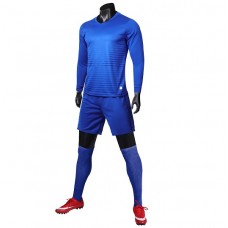 1908 Customize Team Blue Long Sleeve Soccer Jersey Kit(Shirt+Short)