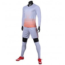 1908 Customize Team White Long Sleeve Soccer Jersey Kit(Shirt+Short)