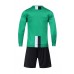 2001 Customize Team Green Long Sleeve Soccer Jersey Kit(Shirt+Short)